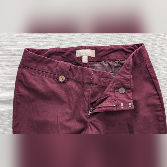 Banana Reblic Women's Burgundy Martin Fit Pants Size 2 - Picture 5 of 15
